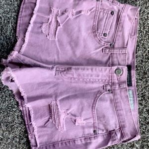 High waisted jean shorts